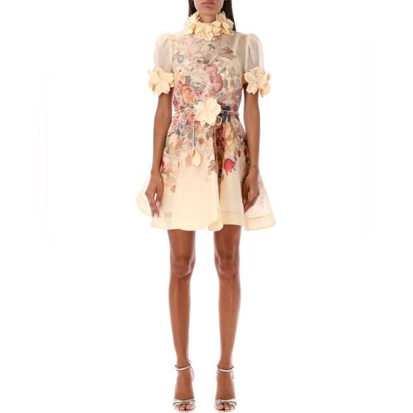Zimmermann Luminosity Liftoff Flower Mini Dress size AU 2/ us 8 NWT - Picture 1 of 11
